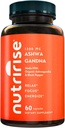 Nutrise Organic Ashwagandha Root Capsules with Black Pepper, 1300mg, Natural Stress & Mood, Thyroid & Immunsupport Supplement, Clarity, Focus & Energy, Gluten Free, 60 Greve
