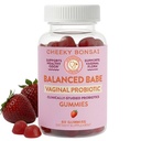 Cheeky Bonsai, Vaginal Probiotiske Gummies for Kvinder - Balanceret pH, sund lugt, og Flora Support - 5 milliarder CFU - Saftig Strawberry Flavor, 60 Greve