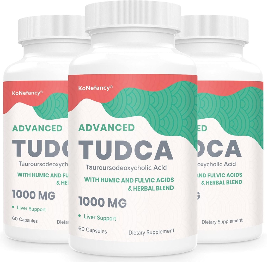 TUDCA lever kosttilskud 1000mg - 180 Vegankapsler, Mælk Thistle Herbal Blend med Fulvic og Humic Acid til lever, fordøjelsessygdomme