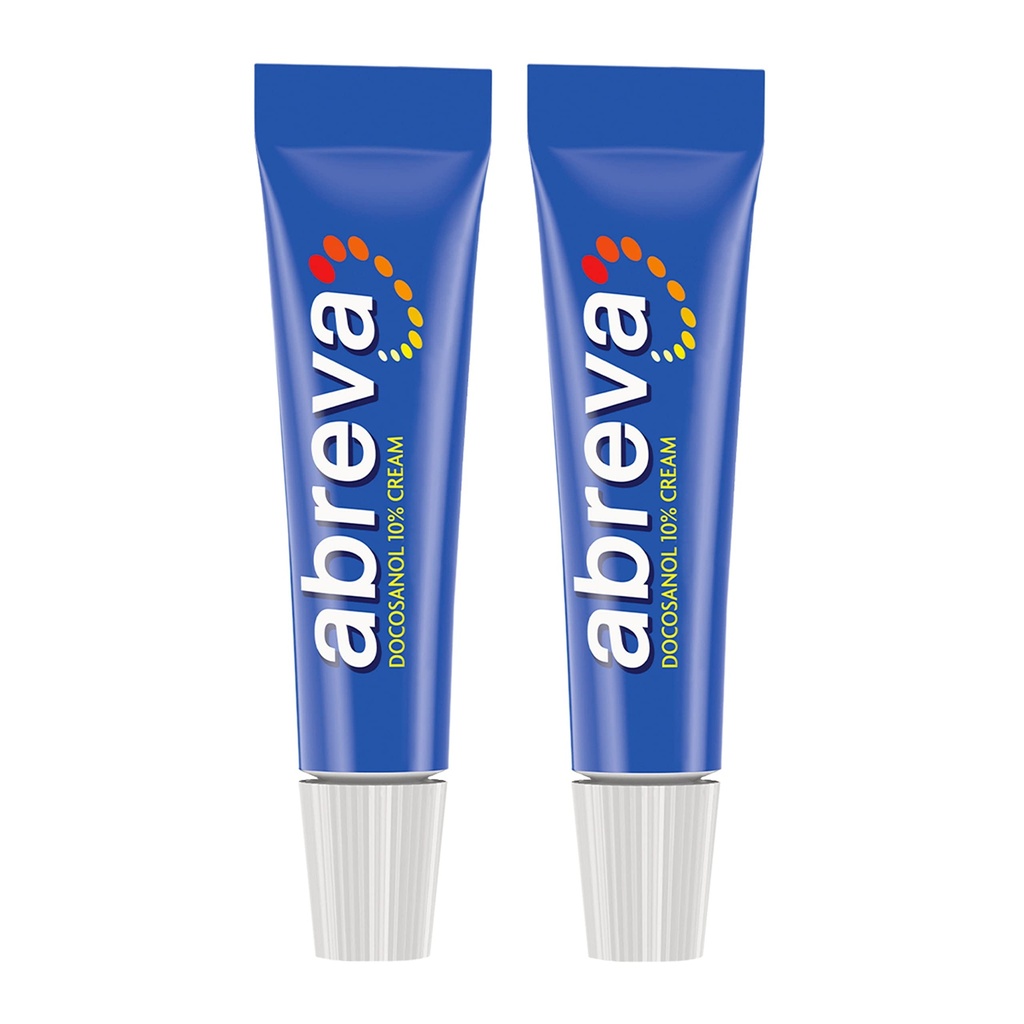 Abreva 10 Procent Docosanol Cold Sore Treatings Din Feber Blister i 2,5 dage - 0,07 oz Tube x 2