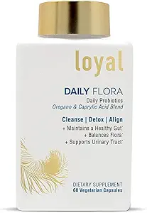 Loyal Daily Flora - Flora pH Balancing Oral Supplement - Daily Probiotika - Opretholder en sund Gut - Balancer Flora - Understøtter urinveje (60 kapsler)