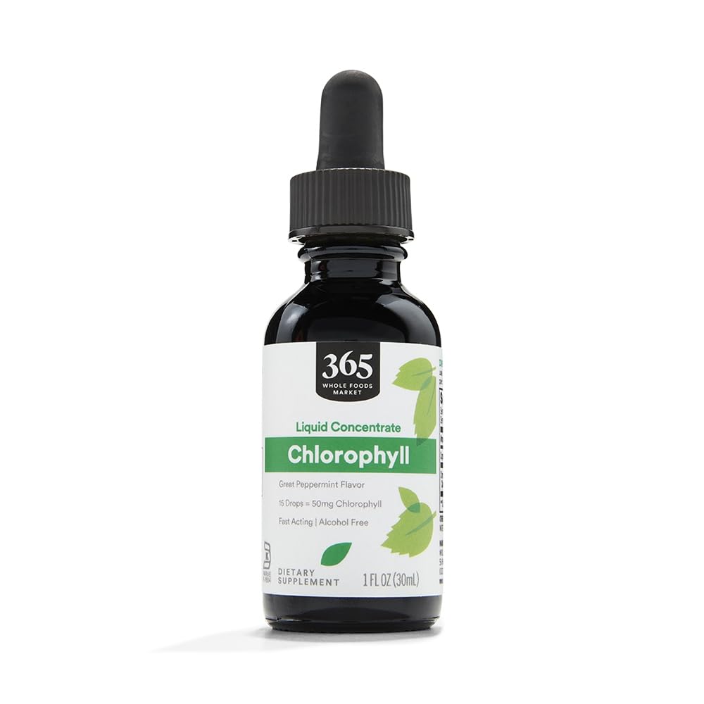 365 by Whole Foods Market, Liquid Concentrate Chlorophyll, Pebermynte Flavor, 1 Fl Oz