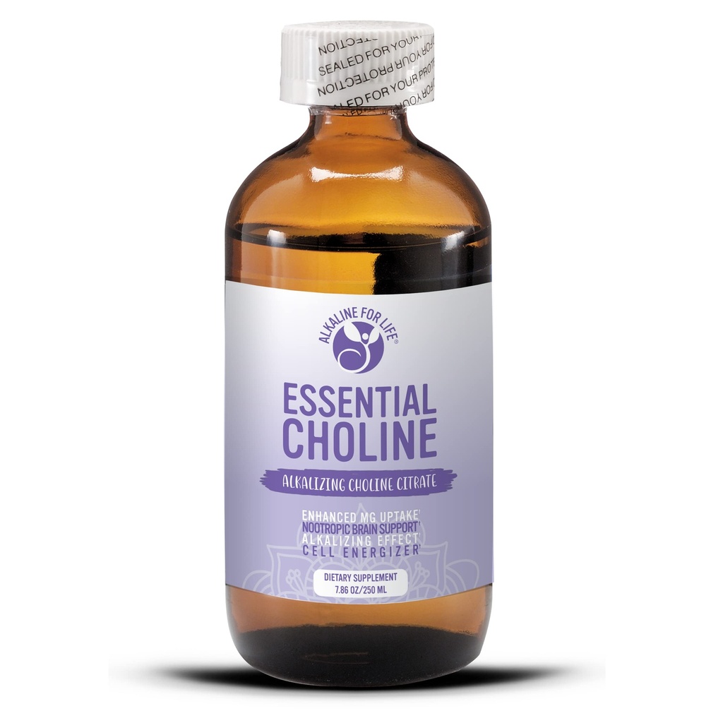Essentiel cholin citrat - flydende cholin kosttilskud til hjerne, hukommelse, fokus - 650Mg cholin supplement - biotilgængelig Alkalinizing flydende cholin forbedrer Magnesium supplement