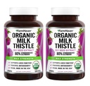 FarmHaven USDA Organic Milk Thistle Capsules Measures 124; 30X koncentreret frø ekstrakt & 80% Silymarin Standardized - Understøtter lever funktion og total sundhed Measures 124; Non-GMO Measures 124; 240 Veggie Capsules