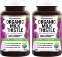 FarmHaven USDA Organic Milk Thistle Capsules Measures 124; 30X koncentreret frø ekstrakt & 80% Silymarin Standardized - Understøtter lever funktion og total sundhed Measures 124; Non-GMO Measures 124; 240 Veggie Capsules