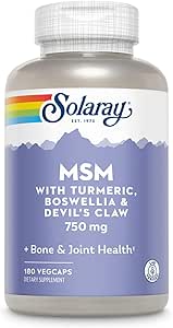 Solaray MSM Kapsler, 750 mg, 180 Tælling