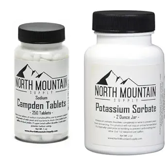 North Mountain Supply Camplets (250 tabletter) & Kalium Sorbat Stabilizer (2 Ounce) Home Vin Making Bundle