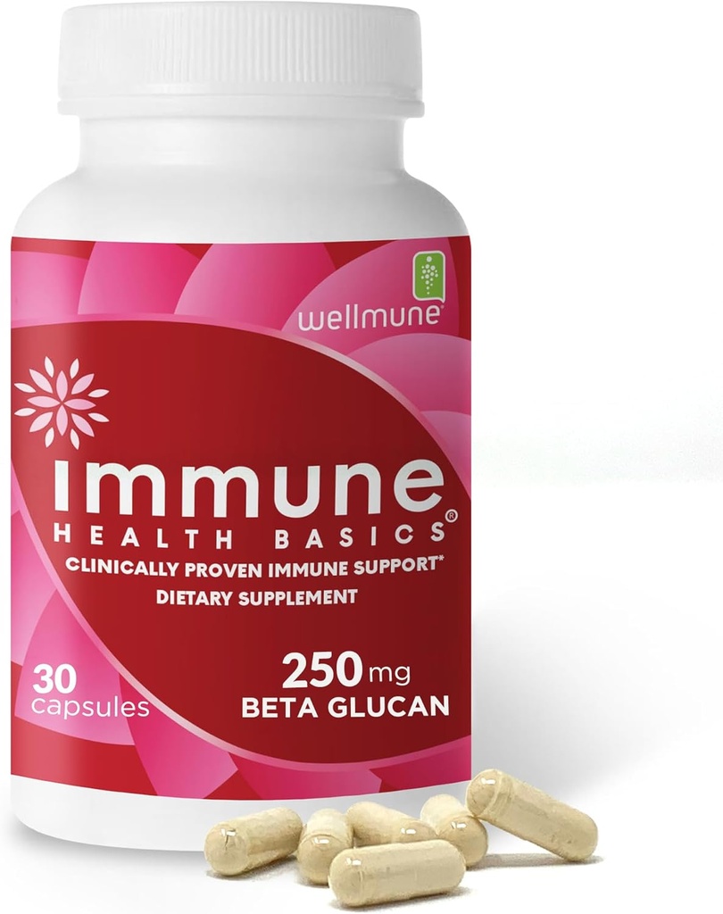 Ultra Strength Immunity - Klinisk provet immunforsvar - Wellmune Højt Renset Beta Glucan - Glutenfri, ikke- allergifremkaldende, Non- GMO og Vegankapsler - 30 kapsler, 250 mg