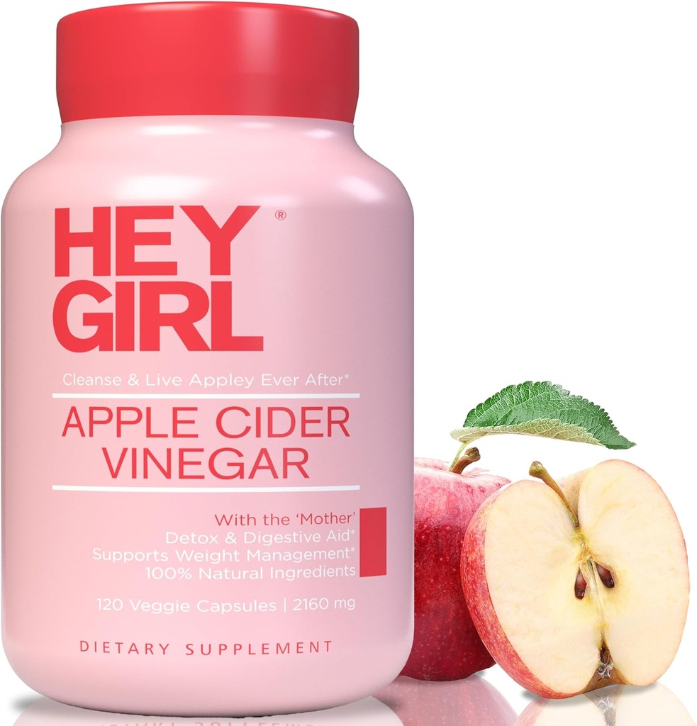Apple Cider Vinciferkapsler med moderen - 2160mg Apple Cider Vinciferpiller med Cayenne Pepper - 120 Vegan ACV kapsler med mor til Detox Cleanse, Keto, fordøjelse og bloating