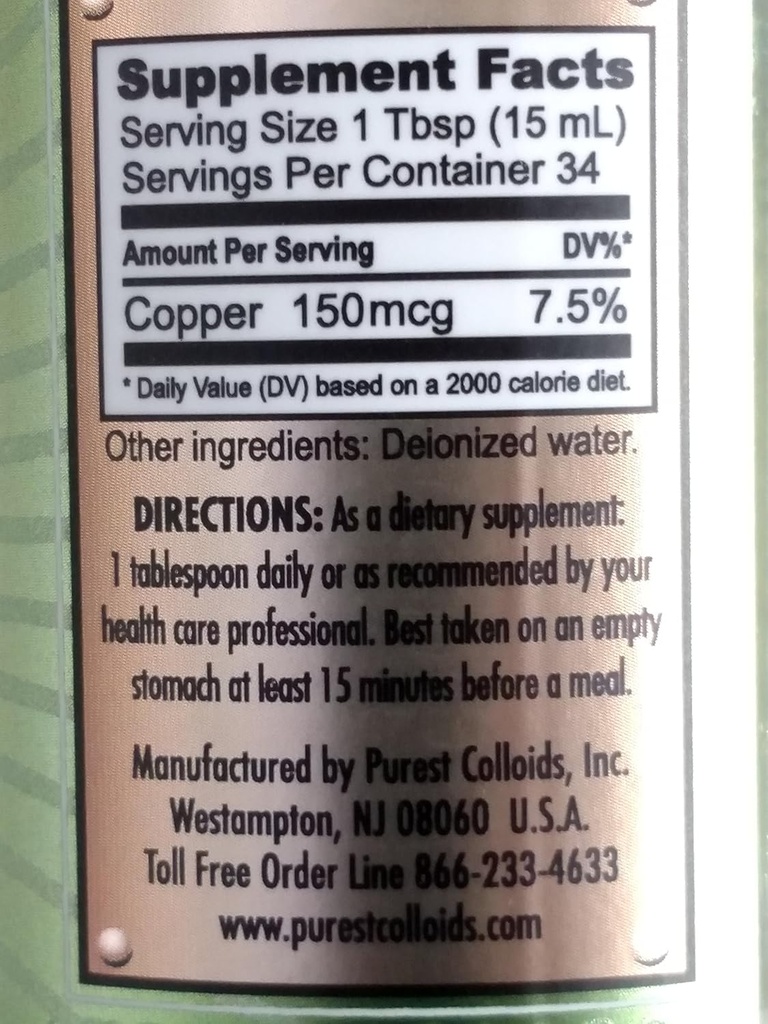 MesoCopper ® 10 ppm kolloid kobber 500 ml / 16, 9 Oz