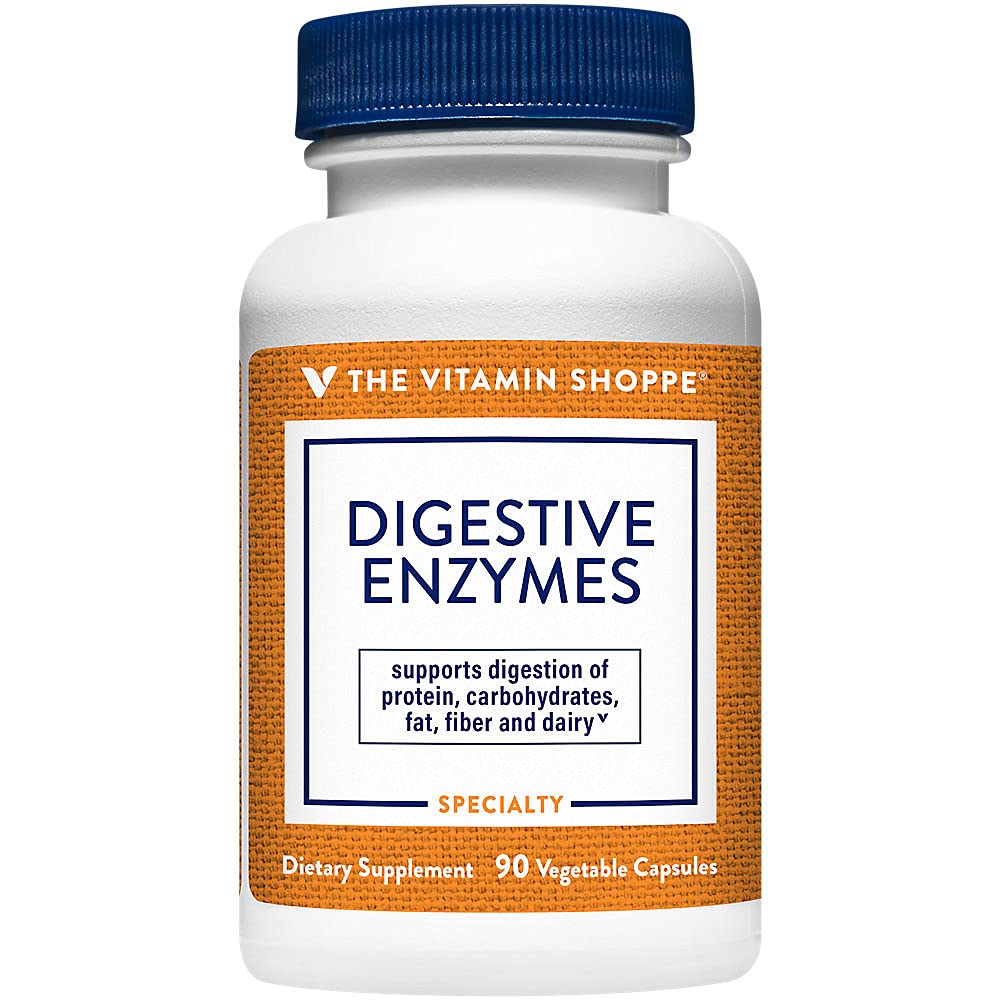 Digitale enzymer - Plantbaseret fordøjelsesformel, fremmer fordøjelse til hjælp frigive næringsstoffer, næringsstof fordøjelse & Absorption (90 Veggie kapsler) af Vitamin Shoppe