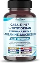GABA, 5-HTP L-Tryptophan Ashwagandha Chamomile L-Theanine Magnesium - Made in USA