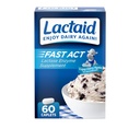 Lactaid Fast Act Lactose Intolerance Relief Caplets, Lactase Enzyme at forhindre gas, Bloating og Diarré På grund af laktose følsomhed, Single-serve Kosttilskud til rejser og On- The- Go, 60 Greve