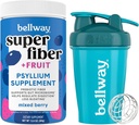Bellway Super Fiber Powder + frugt, blandet berry shaker flaske bundle