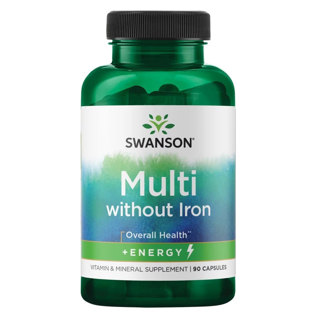 Swanson Aktiv Et Multivitamin uden jern 90 kapsler