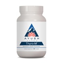 Ayush urter Thyro- M - Thyroid Support til kvinder og mænd, Thyroid sundhed, Thyroid Care med L Tyrosine, Ashwagandha, Kelp, Natural Energy Support - 120 Vegetariske Kapsler (1 Greve)