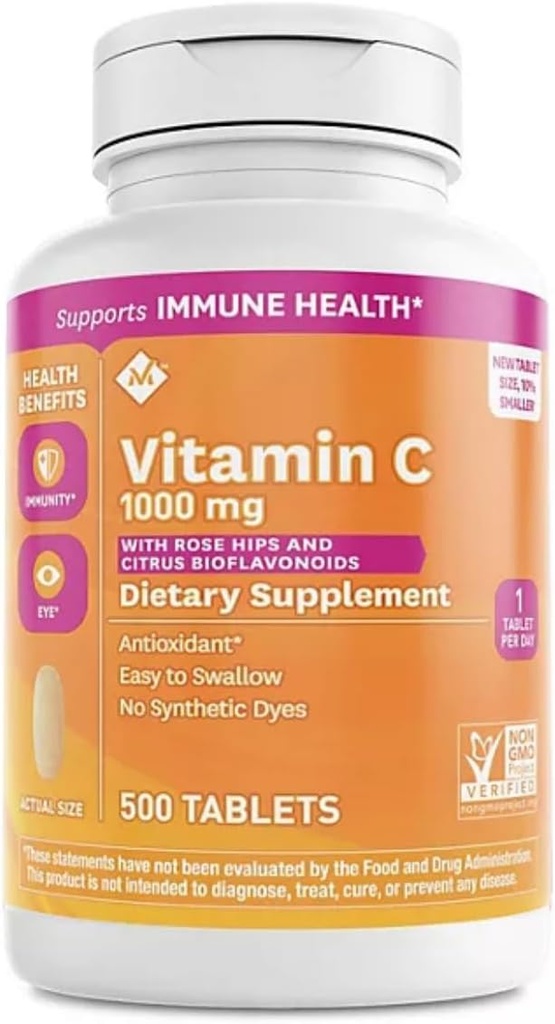 Member 's Mark Vitamin C 1000 mg med Rosehips og Citrus Bioflavonoider (500 ct.)