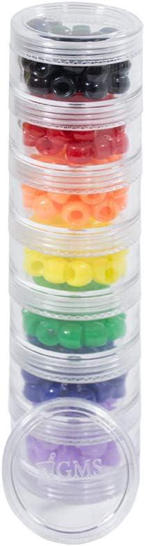 GMS Small 7 Day Stack- able Pill Organizer Case for Medication, Vitaminer, og kosttilskud med 7 låg - en til hver transportabel og aftagelig beholder (Clear)