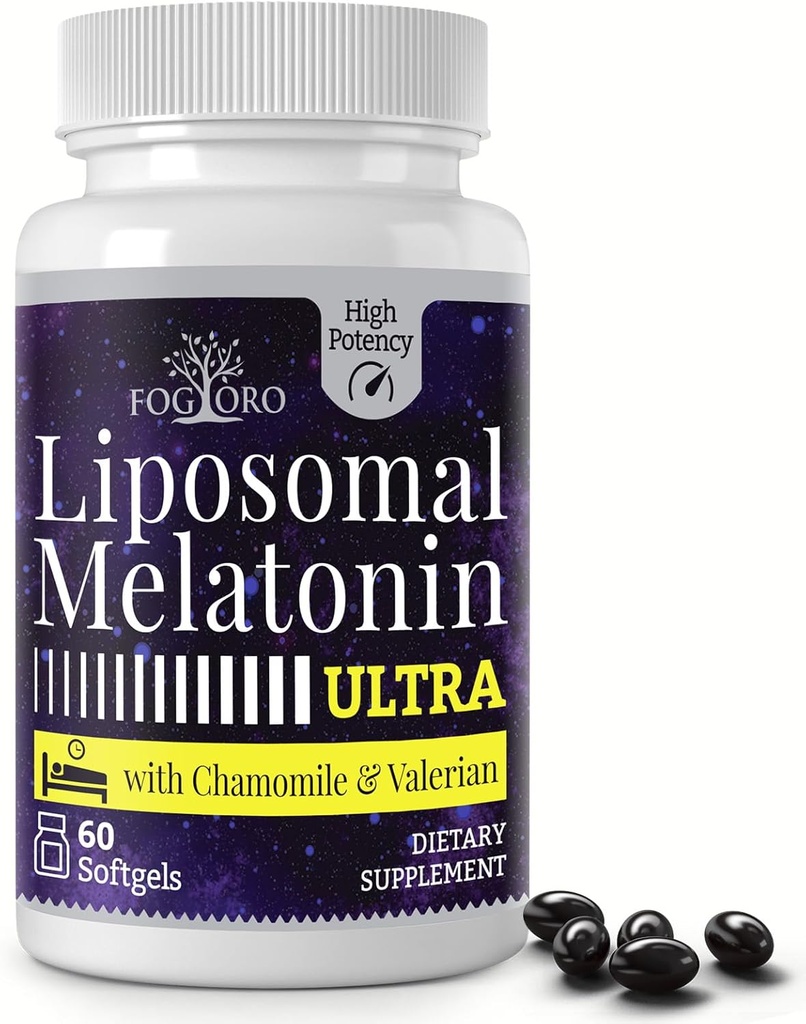 Fogoro Melatonin 60mg- Fall Asleep Hurtigere, Stay Asleep Længere, Høj dosis