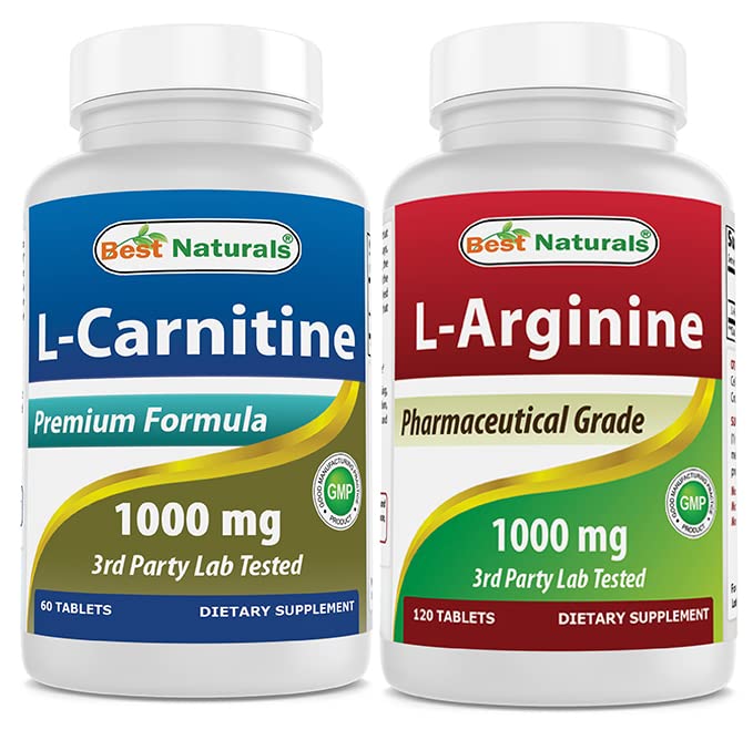 Bedste Naturals L- Carnitin 1000mg & L- Arginin 1000 mg