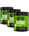 Jacked Factory NITROSURGE Pre Workout Supplement - Enless Energy, Instant Strength Gains, Clear Focus, Intense Pumpe against 124; Cherry Limeade, Blå Hindbær, Arctic White (90 Servere)