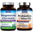 Innate Vitality Magnesium Glycinat & Probiotika 120 Billion Bundle, Non- GMO, No Gluten Dairy Soy & Vegan, Magnesium (120 Caps) & Probiotic (30 Caps)