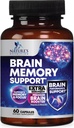 Brain Memory Supplement Pills - 3X Strength Nootropics for Concentration, Clarity & Focus Support - Brain Health Cognitive Vitaminer med Bacopa, Phosphatidylserin & DMAE, Brain Booster - 60 Kapsler