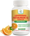 Liposomal C-vitamin 1200mg per portion 180 Veggie Capsules per flaske High Absorption Vitamin C Pille Kosttilskud fedt Opløseligt Vit C Kraftig antioxidant med immunsystemet Support lavet i USA