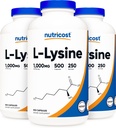Nutricost L- Lysin 500mg (1000 mg servering), 500 kapsler (3 flasker)