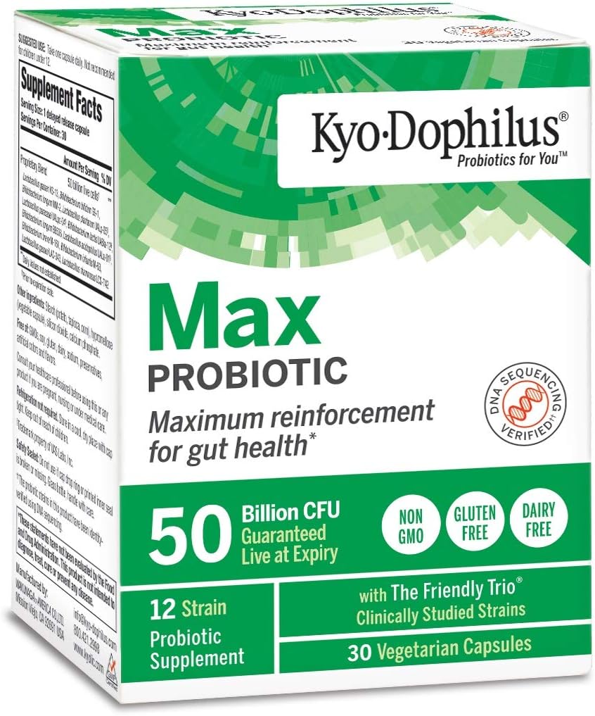 Kyo- Dophilus Max Probiotika, 30 vegetariske kapsler