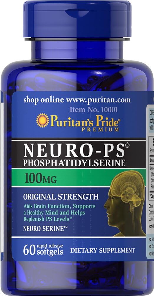 Puritans Pride Neuro- PS (Phosphatidylserin) 100 mg- 60 Softgels