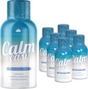 Rolig & let - Natural Stress Relief Shot, KSM- 66 Ashwagandha, Suntheanine L Theanine, Calming Adaptogen Drink, Afslapning, Fokus, og Mood Buddy 124; 2 oz flydende flaske (6 Pack)