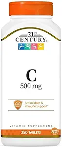21. århundrede C-vitamin, 500 mg, 250 tabletter