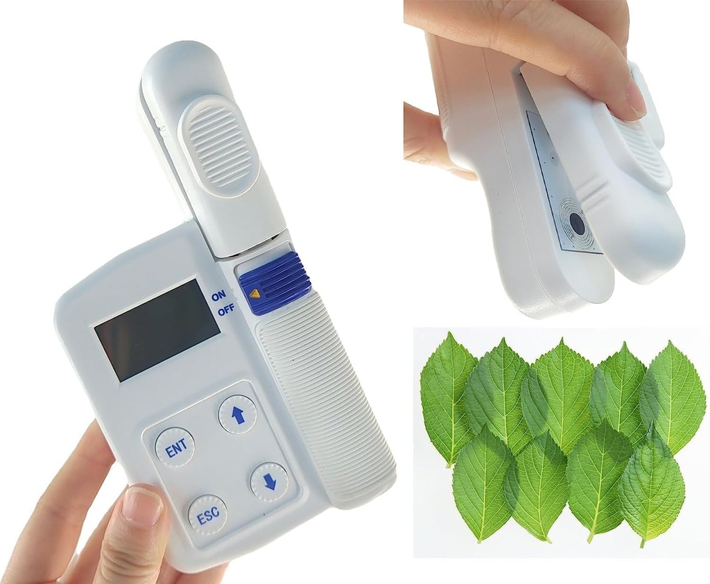 Chlorophyll Meter Plant Leaf Chlorophyll Analyzer Plant Nutrition Tester til måling Øjeblikkelig Relativ Chlorophyll Indhold med måling interval 0,0 til 99,9 SPAD Inkludér en vært