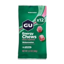 GU Energy Chews, Watermelon Energy Gummies med Electrolytes, Vegan, Gluten- Free, Kosher, Caffe- Free, og Dairy- Free On- The- Go Energy for enhver træning, 12 tasker (24 Servere i alt)