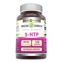 Amazing Formulas 5-HTP (Hydroxytryptophan) Supplement # 124; 100 Mg Per Serving # 124; Veggie Kapsler # 124; Non- GMO # 124; Gluten Free # 124; Lavet i USA (1 pakke, 120 Tæl)