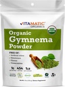 Vitamatisk certificeret USDA Organic Gymnasia Leaf Powder - 1 Pund (16 Ounces) - Naturlig urtestøtte til den samlede sundhed