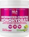 Hendes Creatin Monohydrat Mikroniseret for kvinder (30- 5g Servering) -Great Tasting Lemon Lime Sorbet Flavored- Lean Muscle Growth & Workout Inddrivelse, Boost Performance- Vegan, Ingen Bloating eller vand retention