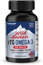 NANOWELL Wild Alaska rTG Omega-3 Fish Oil 1196mg - EPA, DHA, D3- vitamin & E - 120 Softgels, 60 dages forsyning