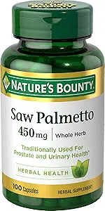 Naturens Bounty Saw Palmetto, urtetilskud, prostata og urinveje, 450 mg, 100 kapsler