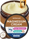 Venture Pal Magnesium Lotion, topisk Magnesiumcreme til søvn, ben kramper og smerter, muskelafslapning, rolig, fugtgivende supplement med kokosolie, Shea Butter & Hyaluronsyre, Sikker for børn