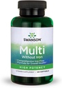 Swanson Multi uden jern Multivitamin Health Supplement Iron- Free Formel 120 Softgels Sgels