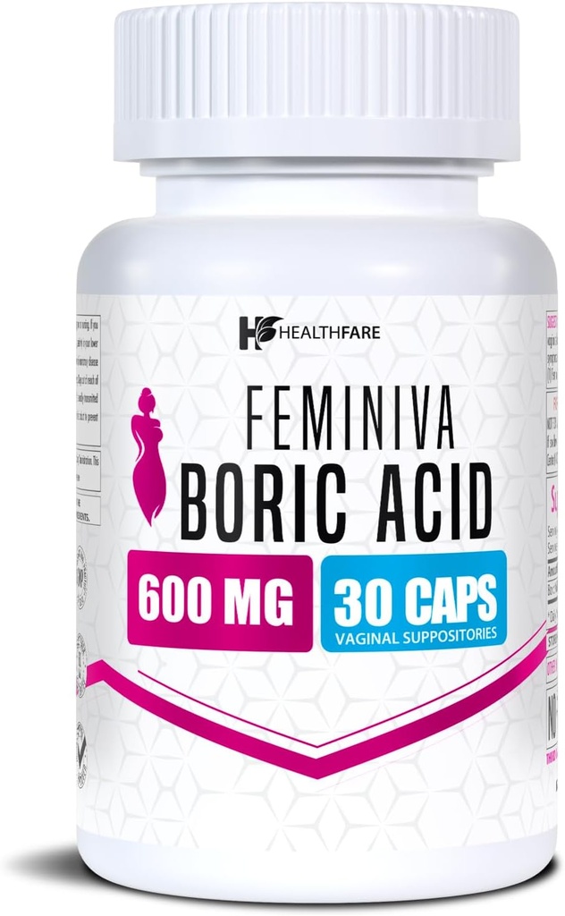 Healthfare Feminiva Boric Acid Vaginal Suppositales szág 124; 30 Greve 124; 600mg