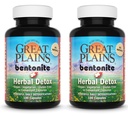 Yerba Prima Great Plains Bentonite Clay Caps Plus Herbal Detox (pakke med 2) - Food Grade - Lever & Colon Cleanse supplement kapsler
