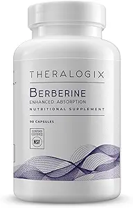 Theralogix Berberine Enhanced Absorption - 90-Day Supply - Made with Berberine Phytosome to Help Support Healthy Metabolism & Hormone Balance* - NSF Certified - 90 Capsules