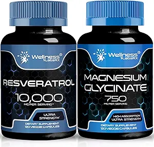 WELLENess LABSRX Resveratrol kapsler 10000 - Magnesium Glycinat kapsler