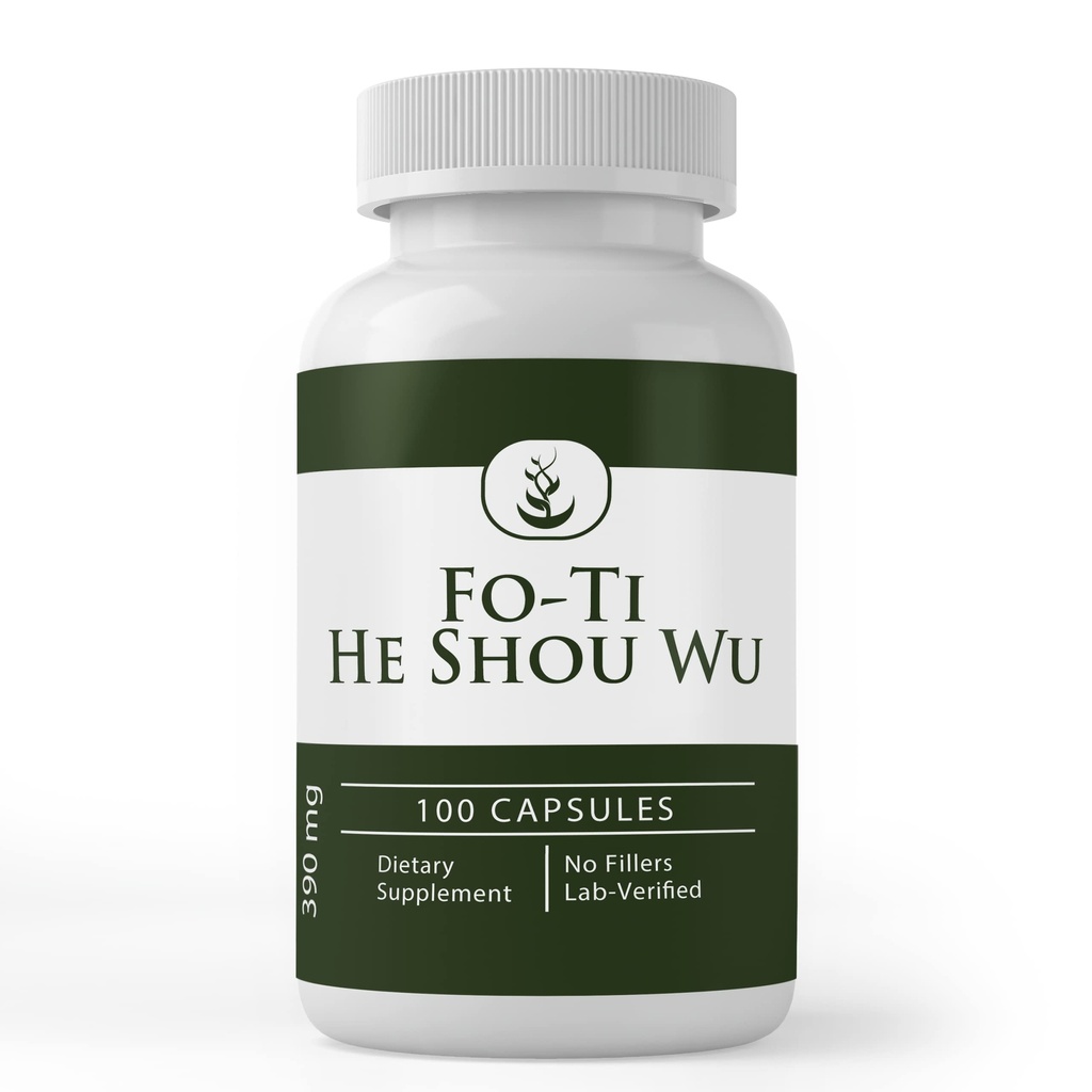 Pure Original Ingredienser Fo- Ti (Han Shou Wu), (100 kapsler) Altid Pure, Ingen tilsætningsstoffer eller Fillers, Lab Verified
