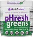 pHresh Greens Raw Alkaliserende Superfood Green Powder - 1 Måned Supply Department 124; Gluten- Free Department 124; Natural Enzymes