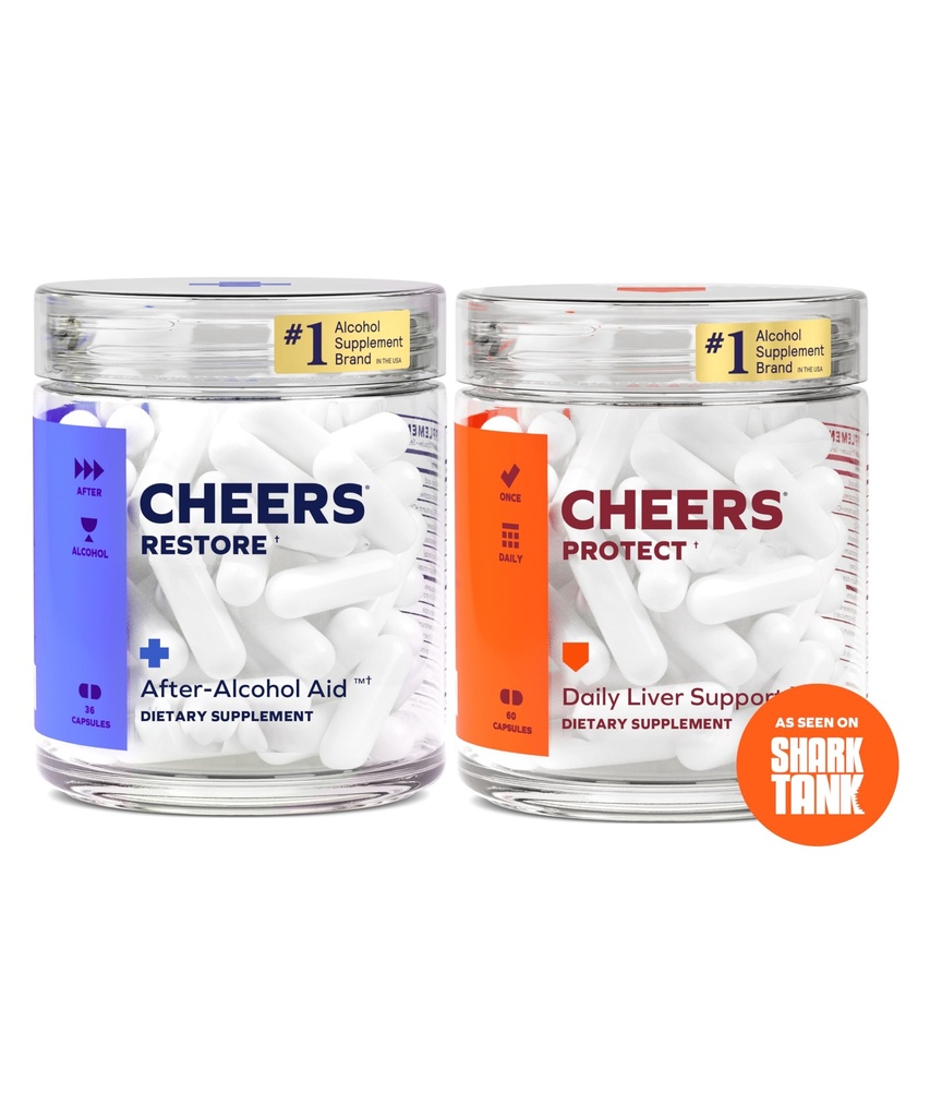 Skål Lever Combo Combo 124; Genopret + Beskyt Buddy 124; Support Din lever & Feel bedre efter at have drukket Buddy 124; DHM, L- Cysteine, Milk Thistle, Prickly Pære, B- Vitamin Buddy 124; 12 Doser Genopret, 30 Doser Beskyt Buddy 124; Kosttilskud