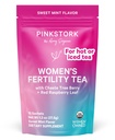 Pink Stork Organic Fertility Tea for Women against 124; Fertility Supplements for Women with Chaste Tree Berry (Vitex) + Red Raspberry Leaf 124; Hormone Balance Herbal Tea for Conception Support; USDA Organic, Koffein Free - Sweet Mint, 15 Sachets